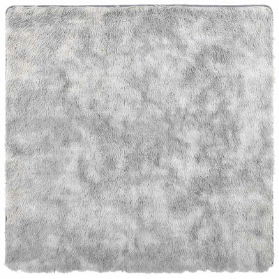 Vidaxx tapis à poils longs navarra 240x240 cm polyester gris argenté