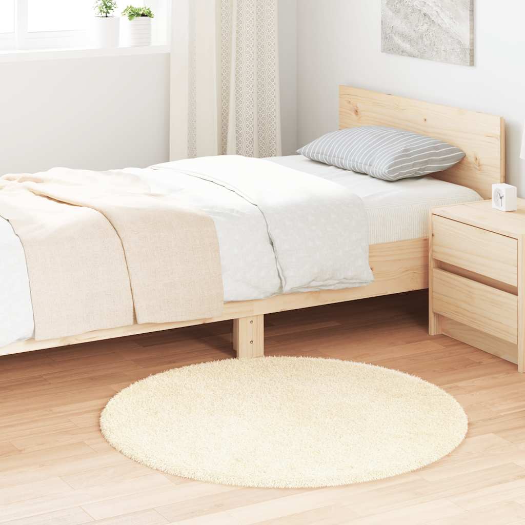 Vidaxx tapis à poils longs navarra 100x100 cm polyester couleur crème