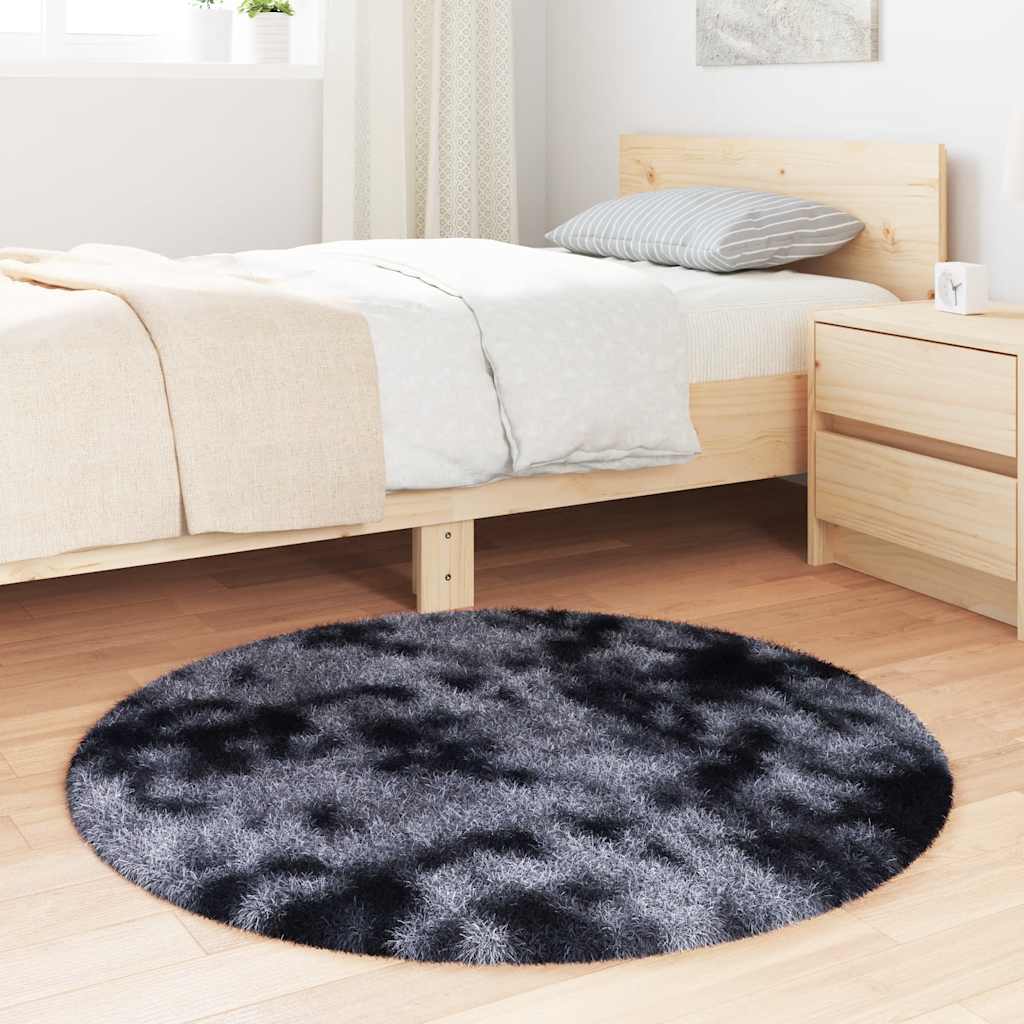 Vidaxx tapis à poils longs navarra 100x100 cm polyester gris foncé