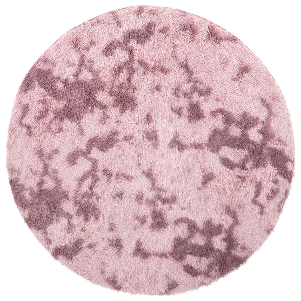 Vidaxx tapis à poils longs navarra 100x100 cm polyester rose poudré