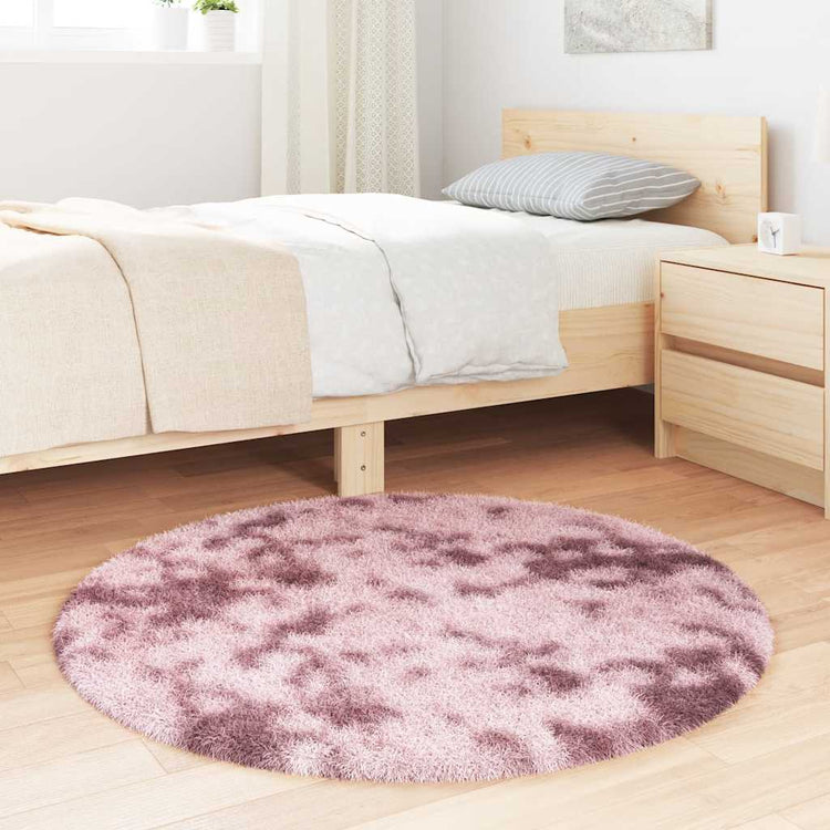 Vidaxx tapis à poils longs navarra 100x100 cm polyester rose poudré