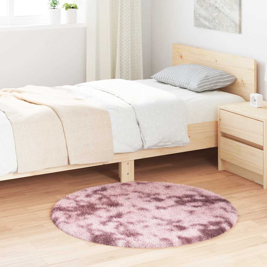 Vidaxx tapis à poils longs navarra 100x100 cm polyester rose poudré