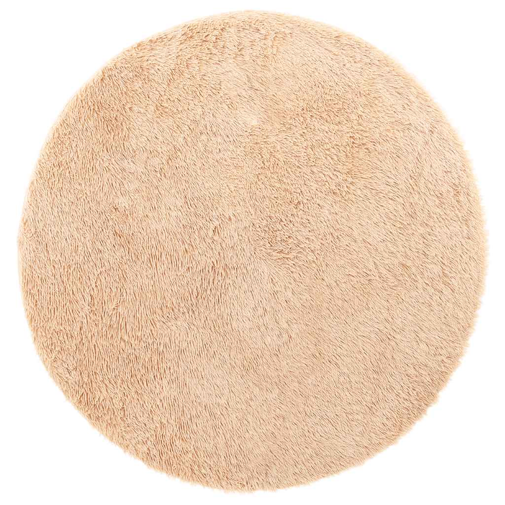Vidaxx tapis à poils longs navarra 120x120 cm polyester beige