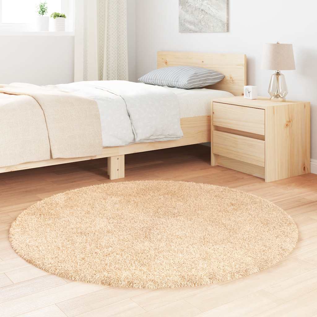 Vidaxx tapis à poils longs navarra 120x120 cm polyester beige