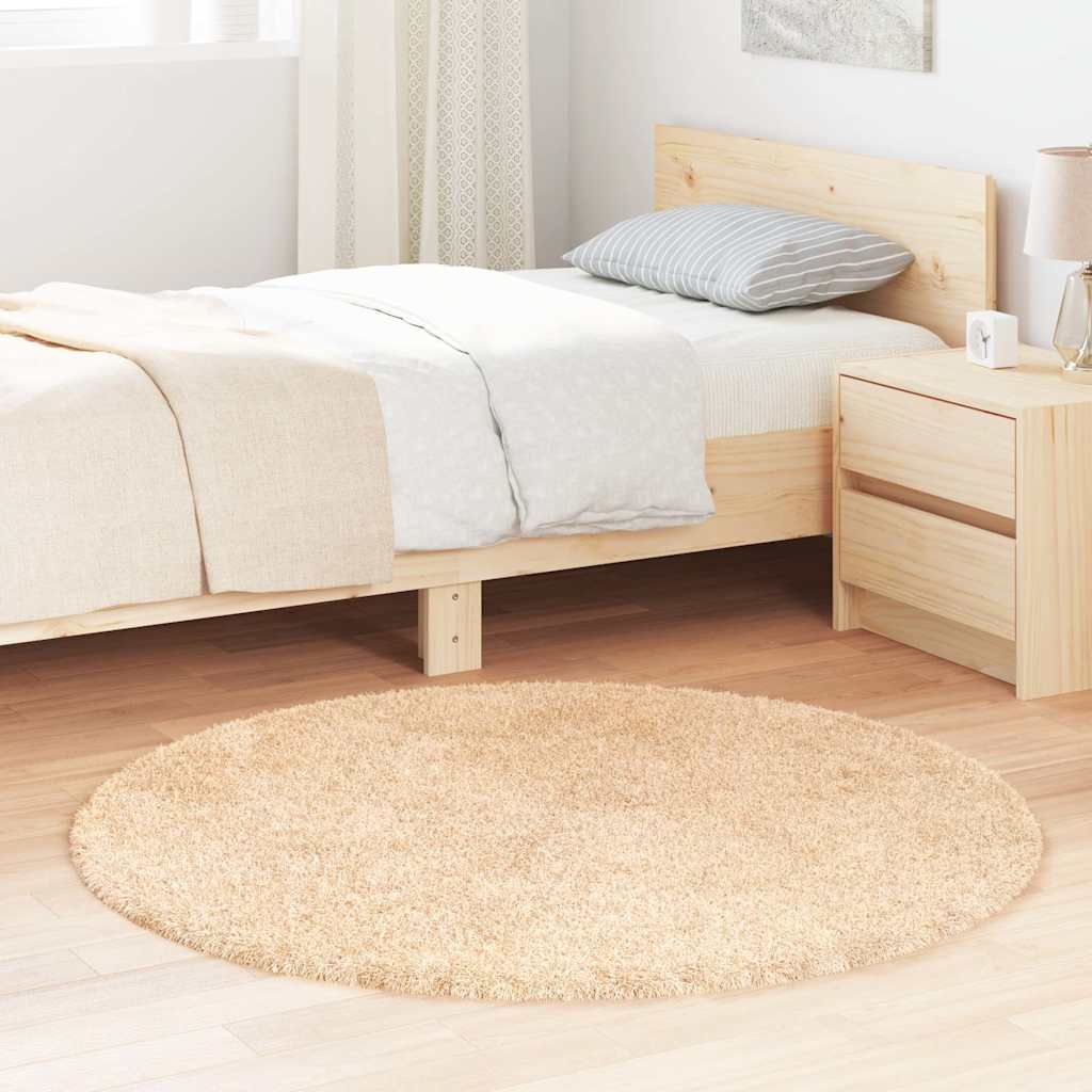 Vidaxx tapis à poils longs navarra 120x120 cm polyester beige