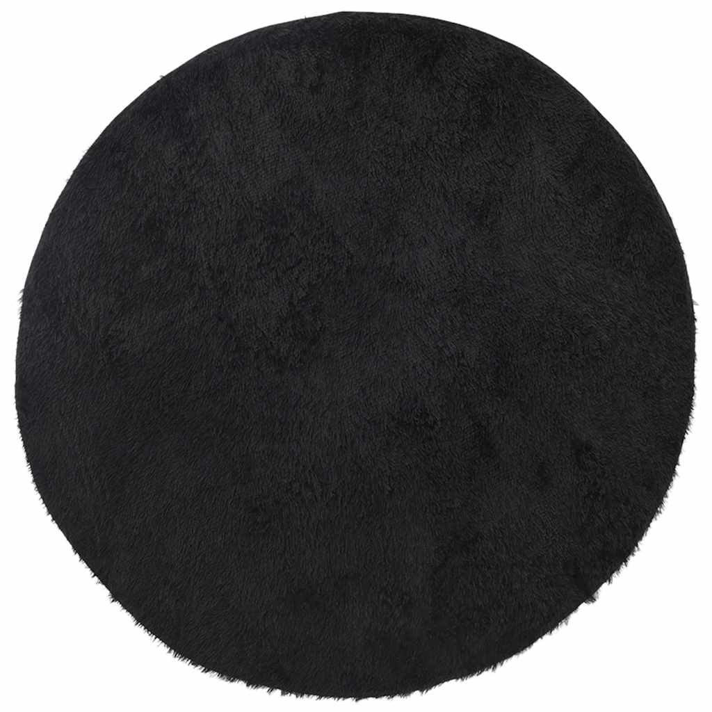 Vidaxx tapis à poils longs navarra 120x120 cm polyester noir