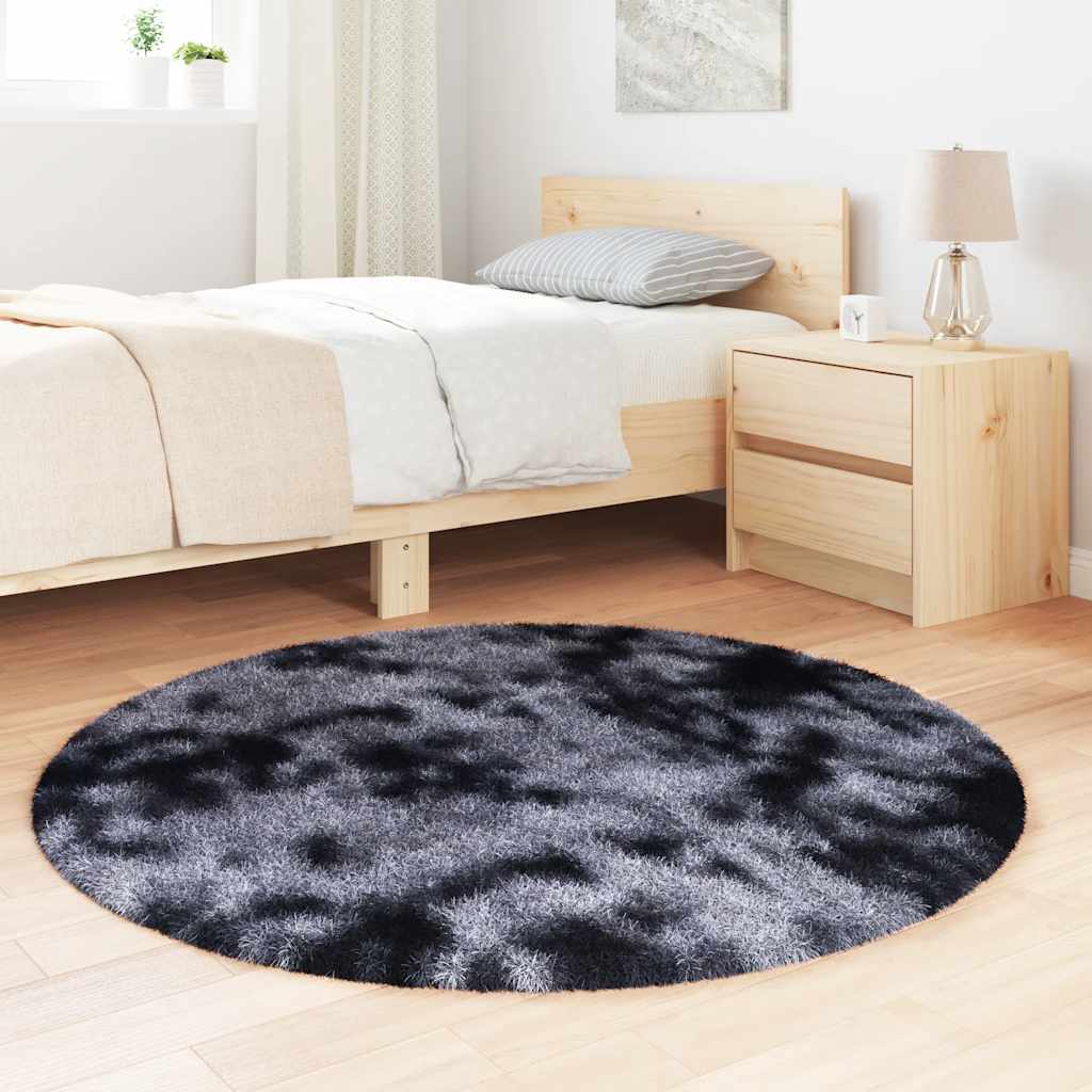 Vidaxx tapis à poils longs navarra 120x120 cm polyester gris foncé