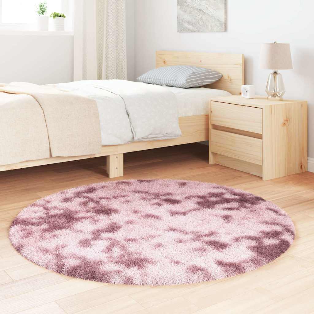 Vidaxx tapis à poils longs navarra 120x120 cm polyester rose poudré