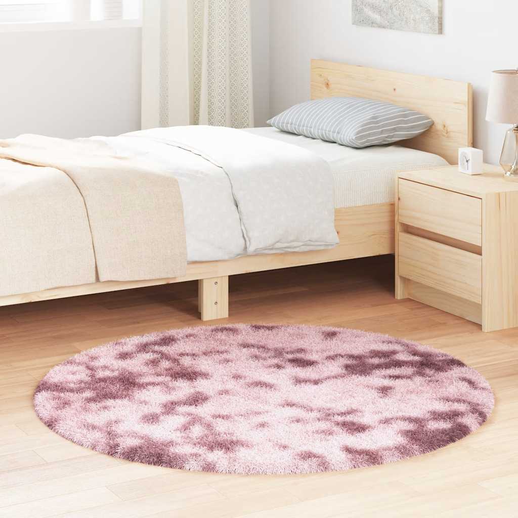 Vidaxx tapis à poils longs navarra 120x120 cm polyester rose poudré