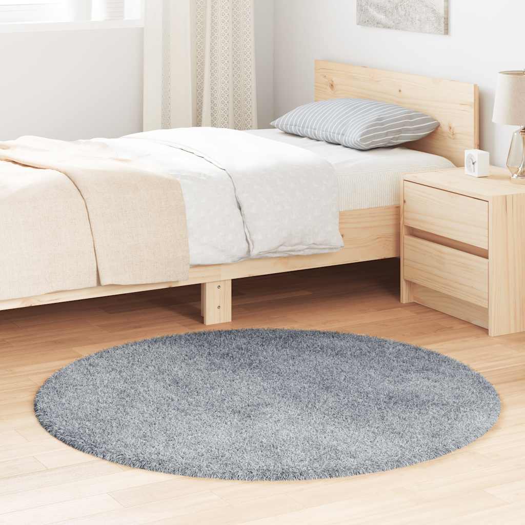 Vidaxx tapis à poils longs navarra 120x120 cm polyester gris clair