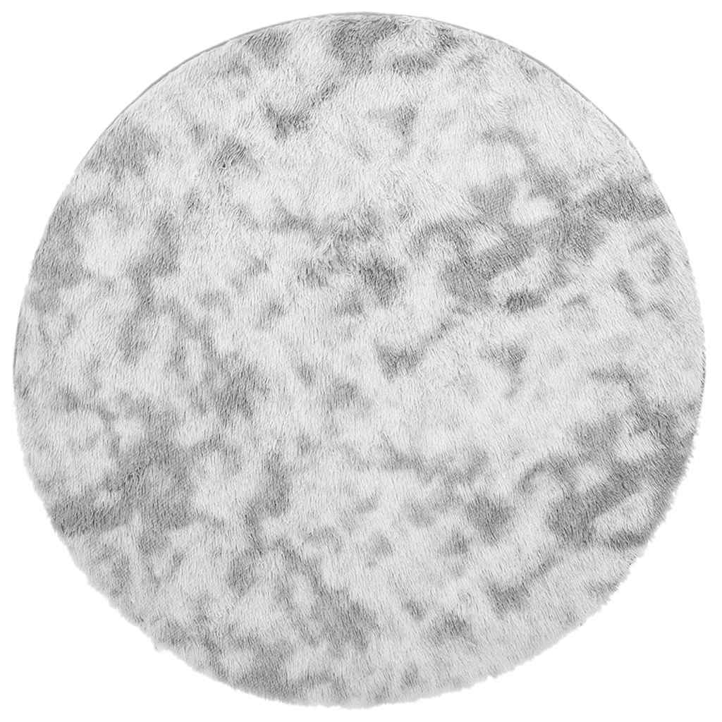 Vidaxx tapis à poils longs navarra 120x120 cm polyester gris argenté
