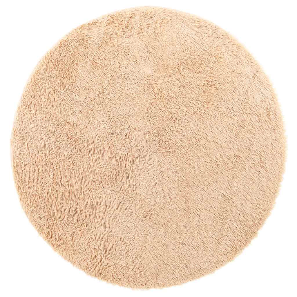 Vidaxx tapis à poils longs navarra 160x160 cm polyester beige