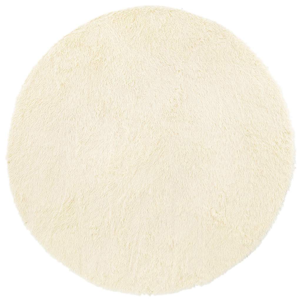 Vidaxx tapis à poils longs navarra 160x160 cm polyester couleur crème