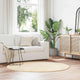 Vidaxx tapis à poils longs navarra 160x160 cm polyester couleur crème