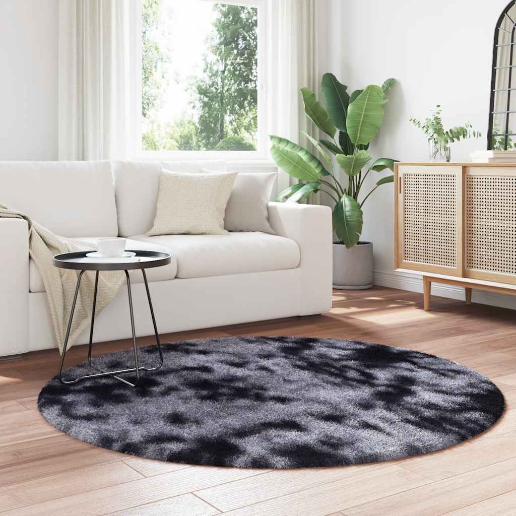 Vidaxx tapis à poils longs navarra 160x160 cm polyester gris foncé