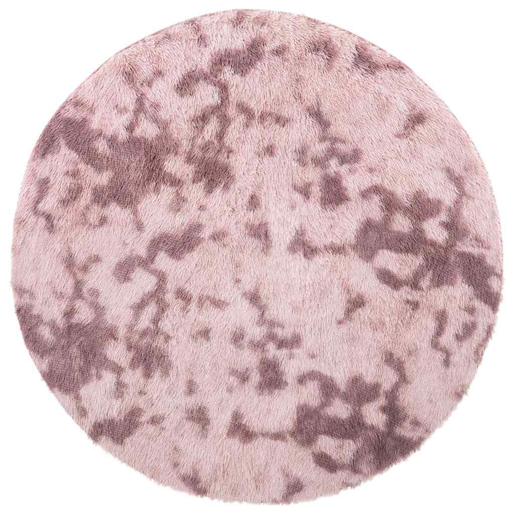 Vidaxx tapis à poils longs navarra 160x160 cm polyester rose poudré