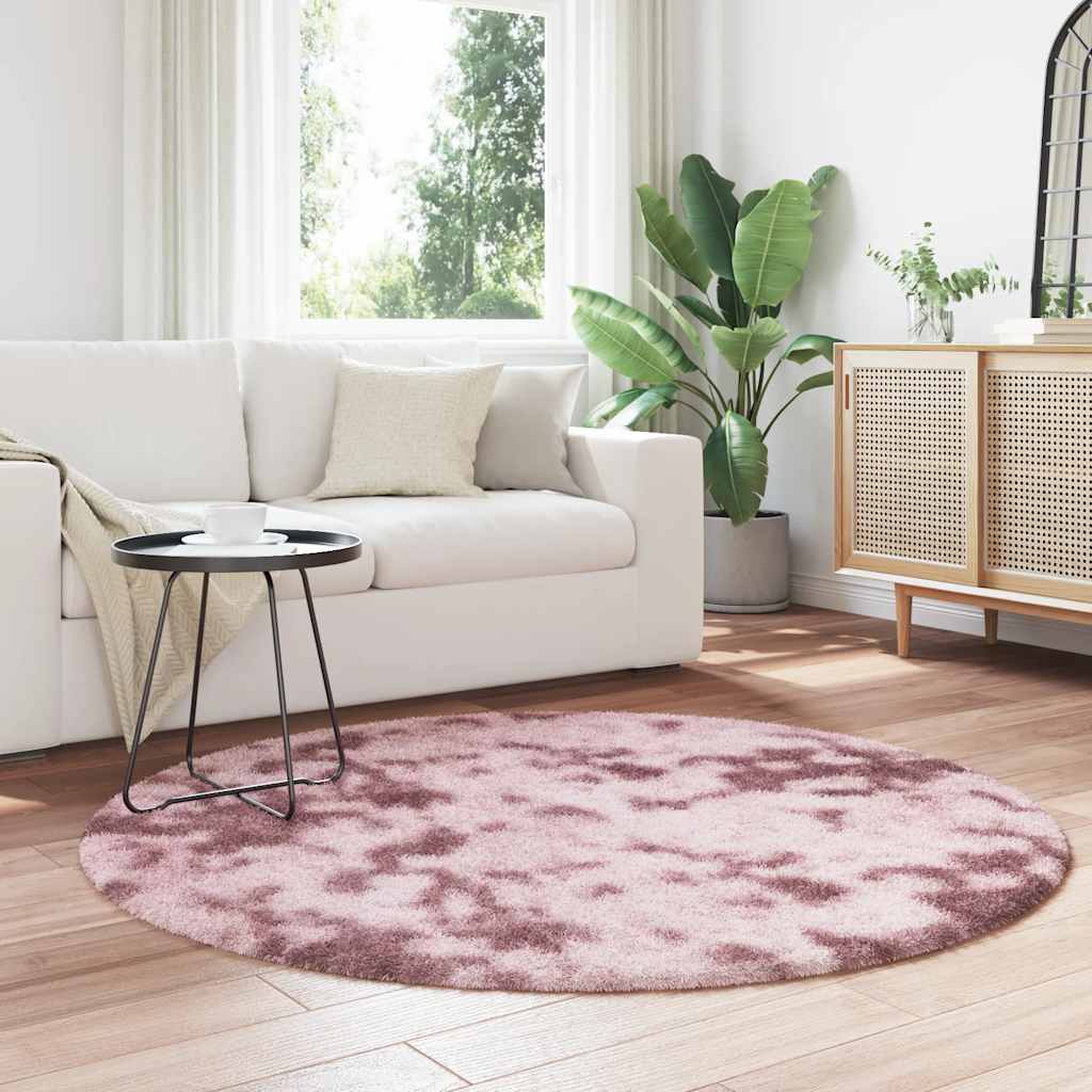 Vidaxx tapis à poils longs navarra 160x160 cm polyester rose poudré
