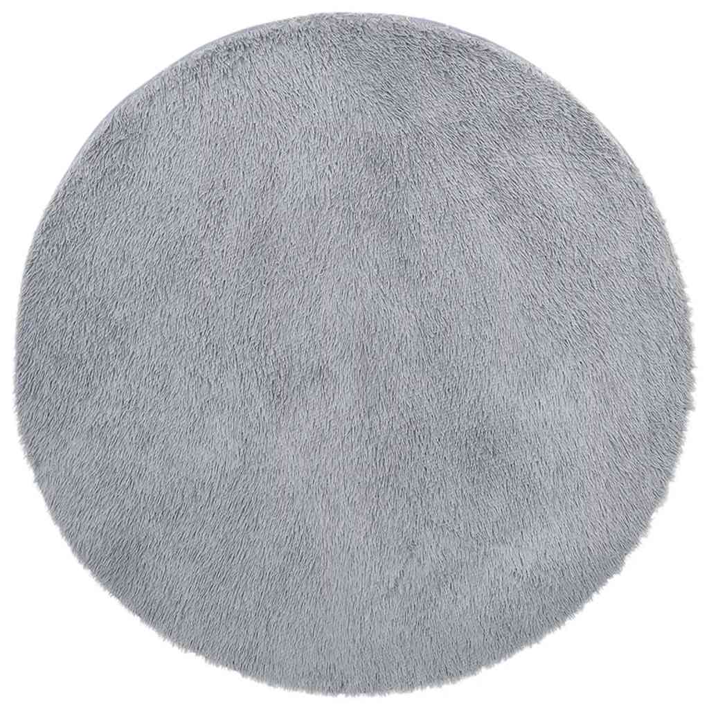 Vidaxx tapis à poils longs navarra 160x160 cm polyester gris clair