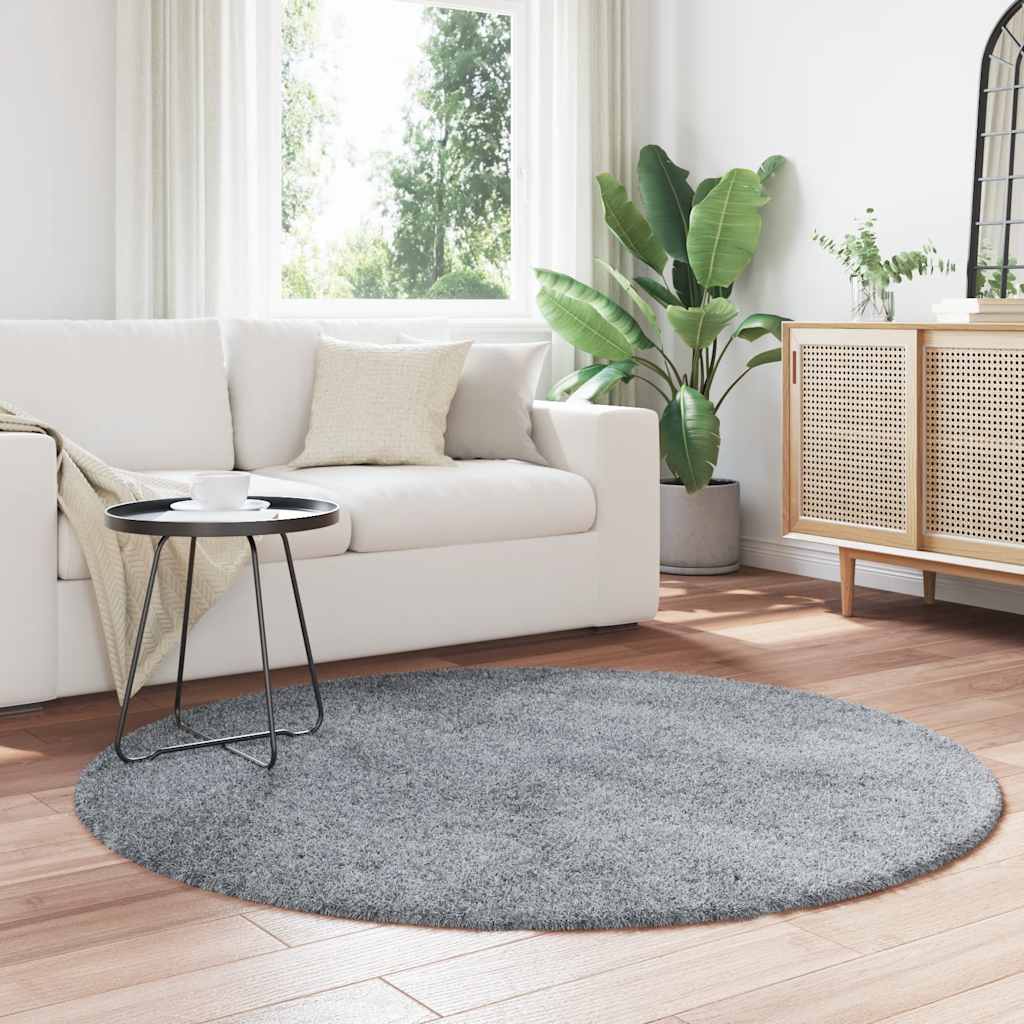 Vidaxx tapis à poils longs navarra 160x160 cm polyester gris clair