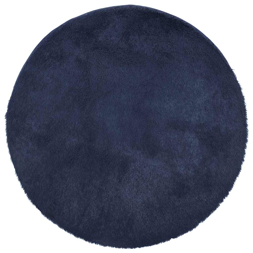 Vidaxx tapis à poils longs navarra 160x160 cm polyester bleu marine