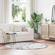 Vidaxx tapis à poils longs navarra 160x160 cm polyester gris argenté
