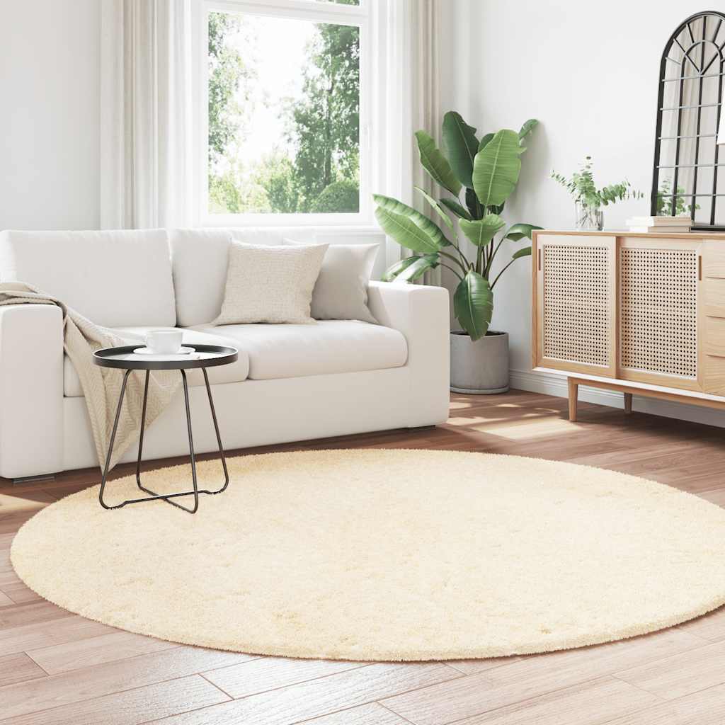 Vidaxx tapis à poils longs navarra 200x200 cm polyester couleur crème