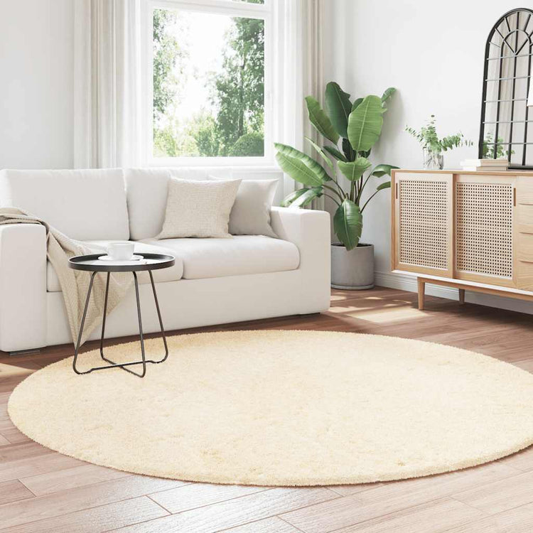 Vidaxx tapis à poils longs navarra 200x200 cm polyester couleur crème