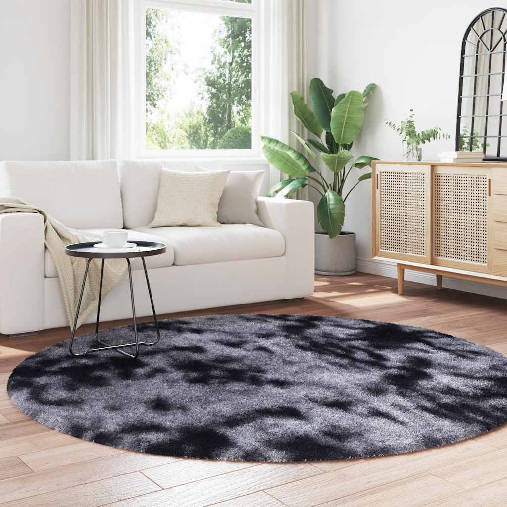 Vidaxx tapis à poils longs navarra 200x200 cm polyester gris foncé