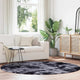 Vidaxx tapis à poils longs navarra 200x200 cm polyester gris foncé