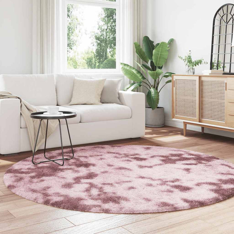 Vidaxx tapis à poils longs navarra 200x200 cm polyester rose poudré
