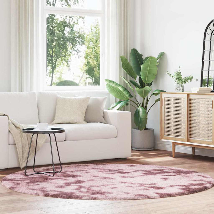 Vidaxx tapis à poils longs navarra 200x200 cm polyester rose poudré