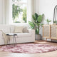 Vidaxx tapis à poils longs navarra 200x200 cm polyester rose poudré