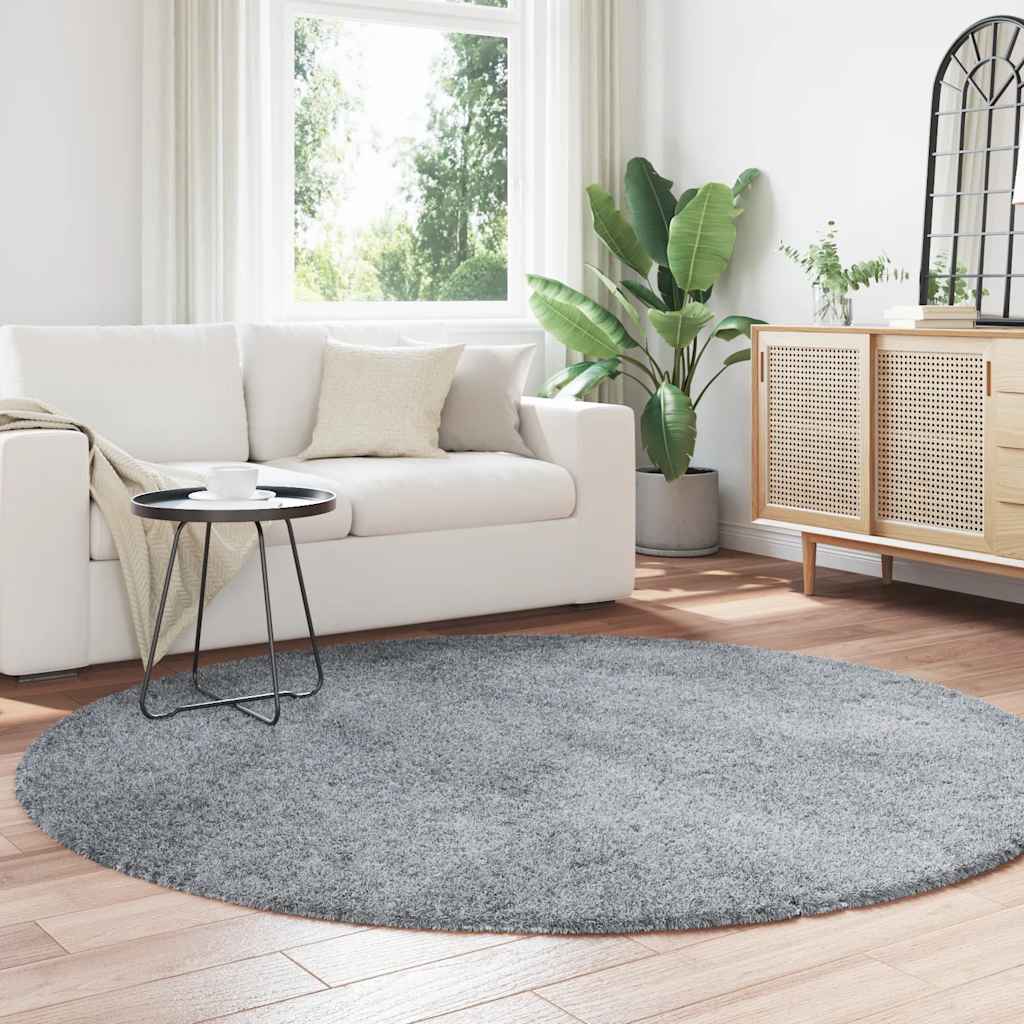 Vidaxx tapis à poils longs navarra 200x200 cm polyester gris clair