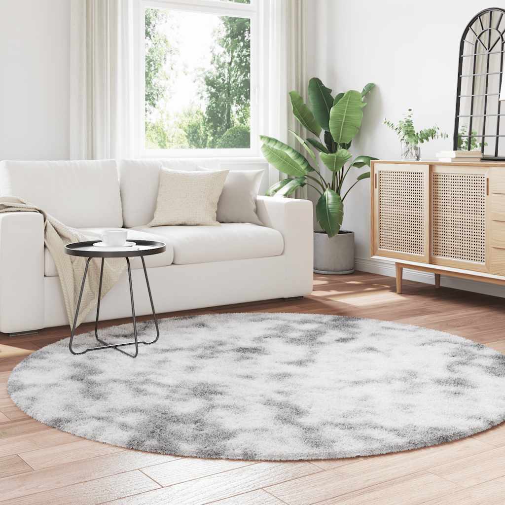 Vidaxx tapis à poils longs navarra 200x200 cm polyester gris argenté