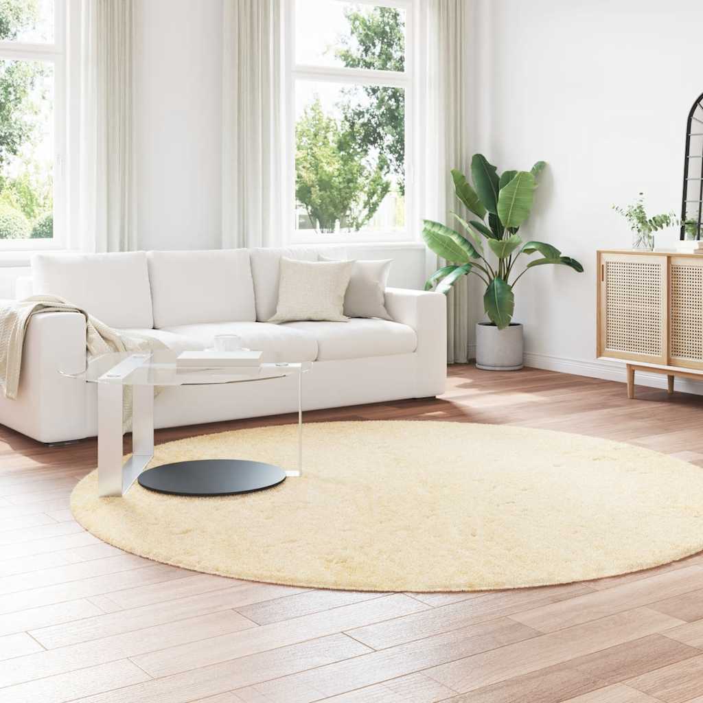 Vidaxx tapis à poils longs navarra 240x240 cm polyester couleur crème
