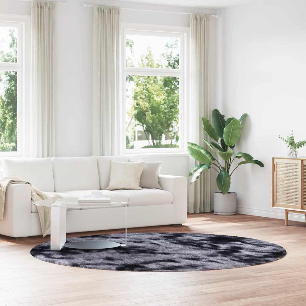 Vidaxx tapis à poils longs navarra 240x240 cm polyester gris foncé