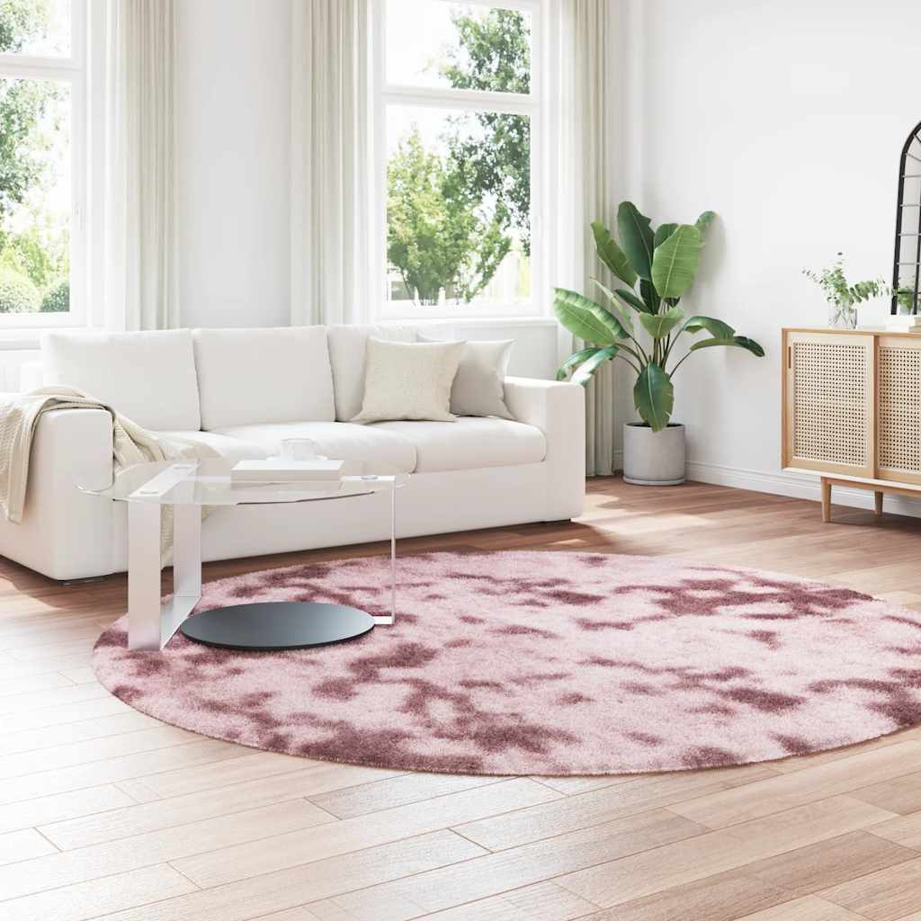 Vidaxx tapis à poils longs navarra 240x240 cm polyester rose poudré