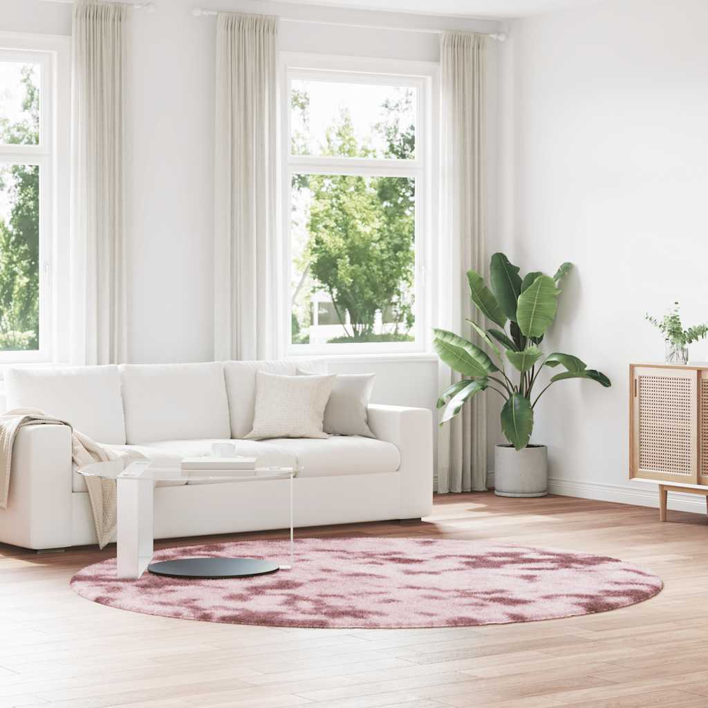 Vidaxx tapis à poils longs navarra 240x240 cm polyester rose poudré