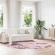 Vidaxx tapis à poils longs navarra 240x240 cm polyester rose poudré