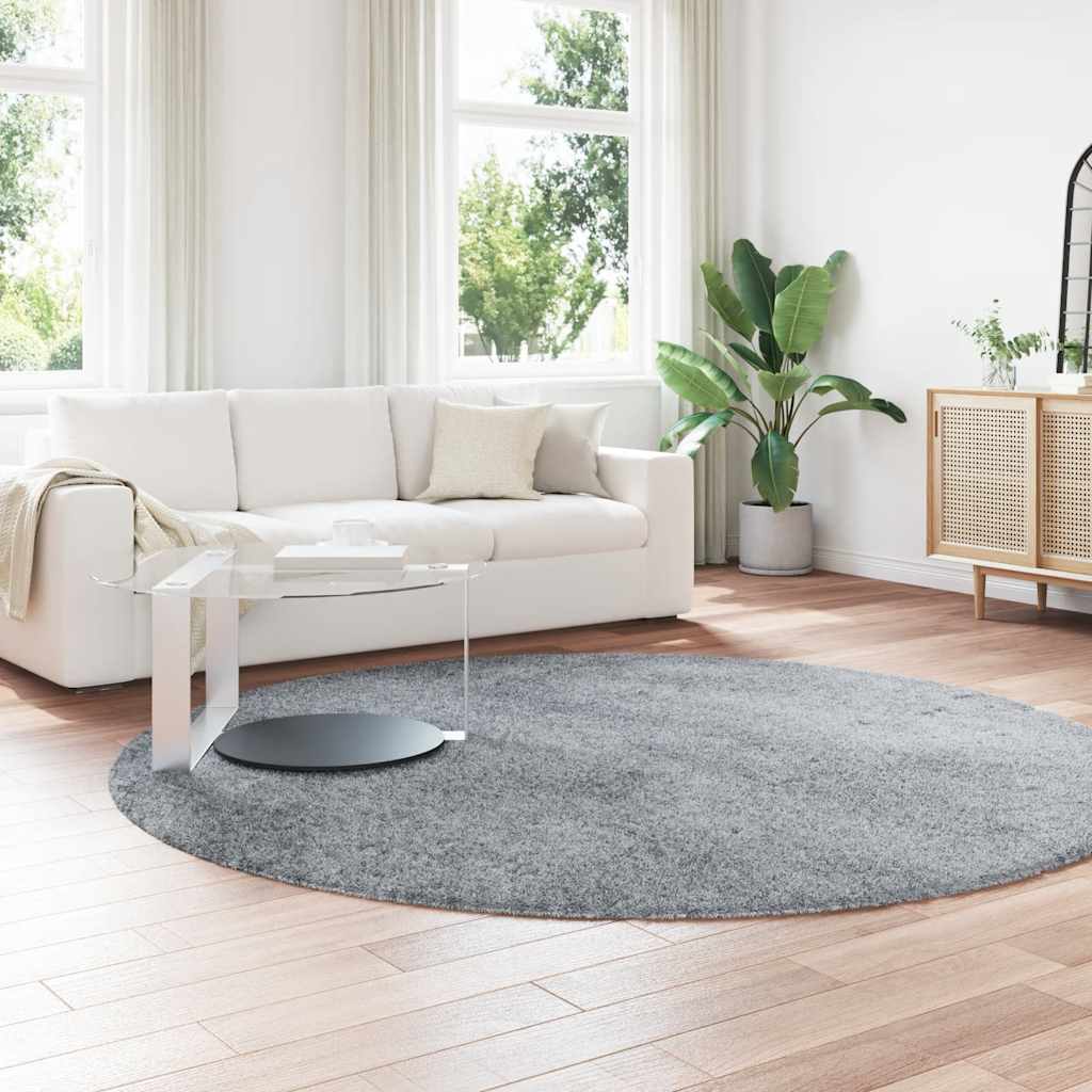 Vidaxx tapis à poils longs navarra 240x240 cm polyester gris clair