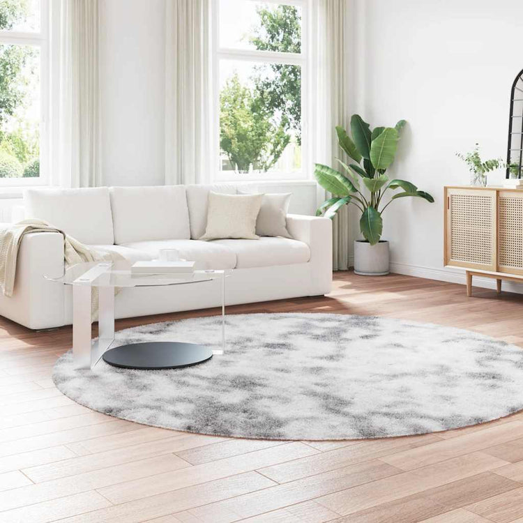 Vidaxx tapis à poils longs navarra 240x240 cm polyester gris argenté