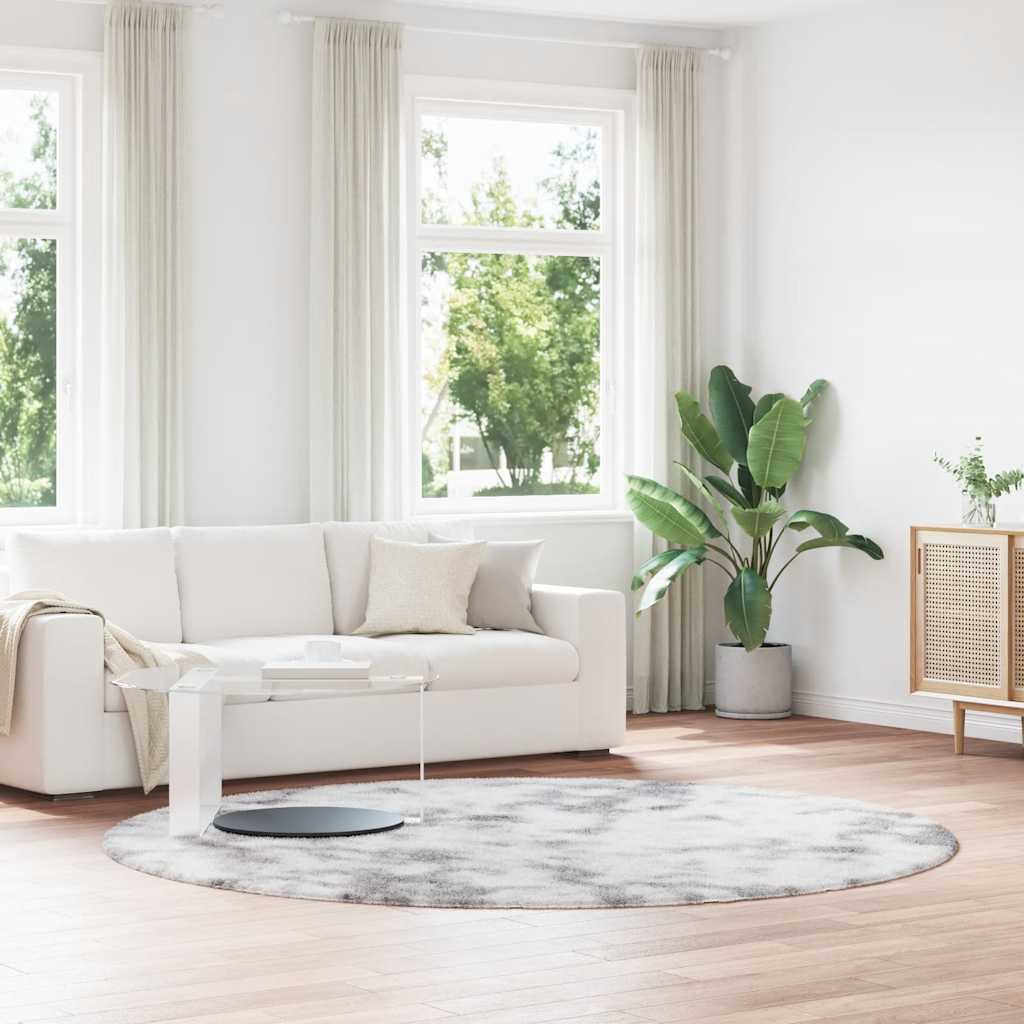 Vidaxx tapis à poils longs navarra 240x240 cm polyester gris argenté