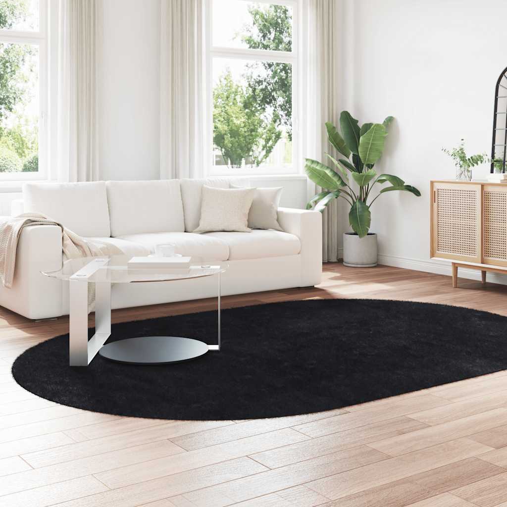 Vidaxx tapis à poils longs navarra 300x200 cm polyester noir