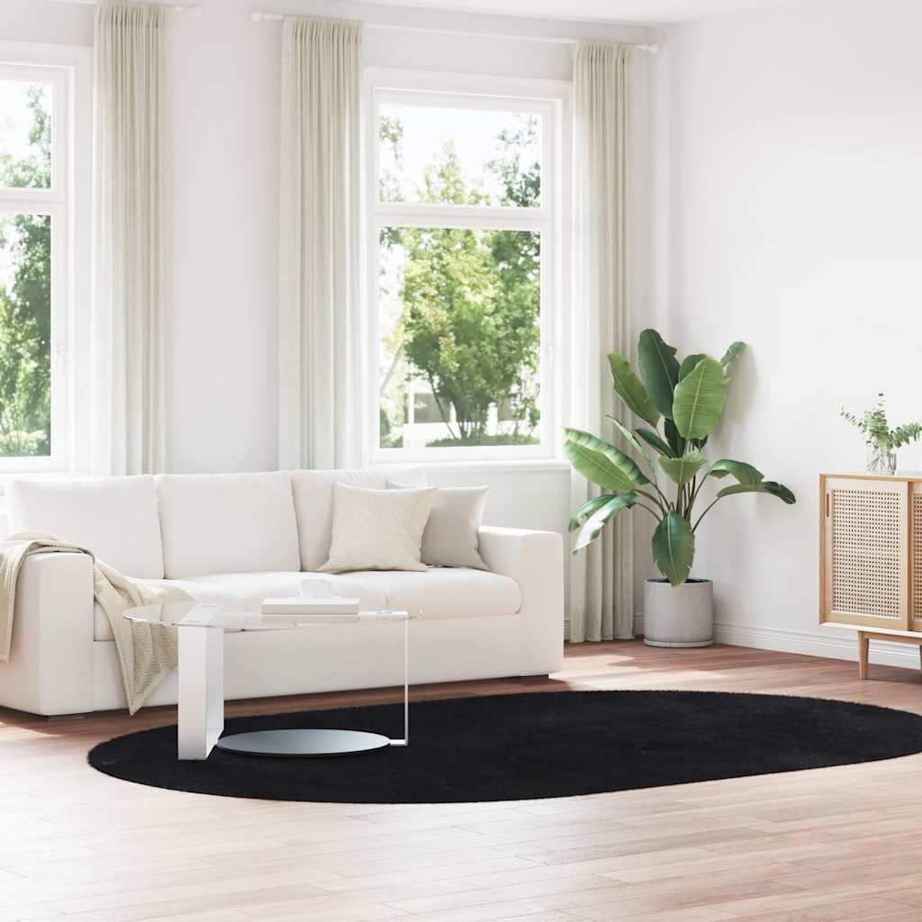 Vidaxx tapis à poils longs navarra 300x200 cm polyester noir