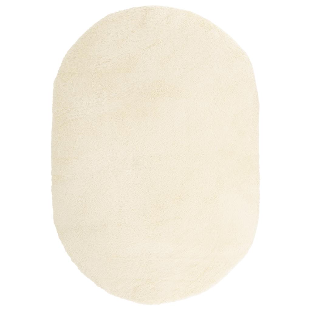 Vidaxx tapis à poils longs navarra 300x200 cm polyester couleur crème