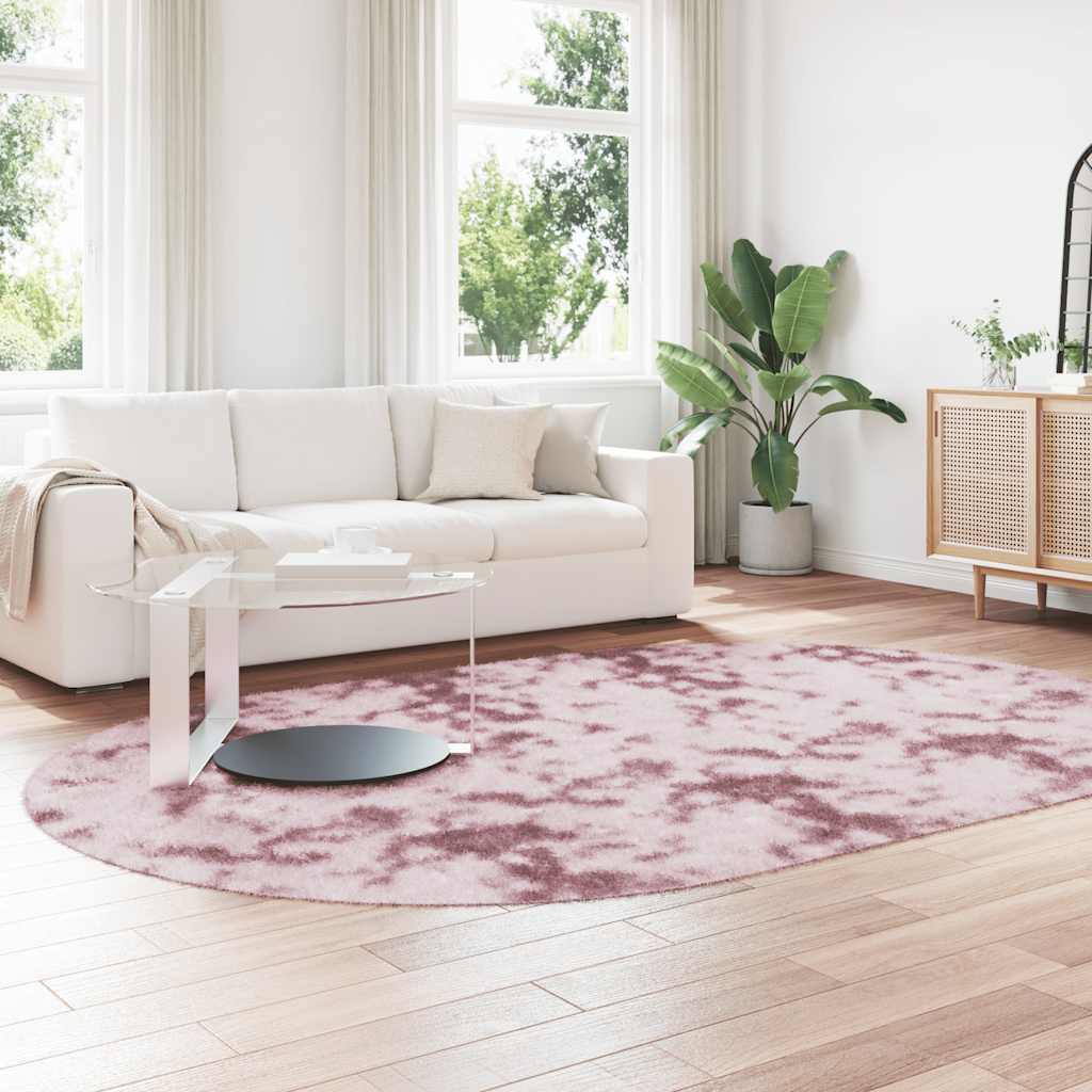 Vidaxx tapis à poils longs navarra 300x200 cm polyester rose poudré