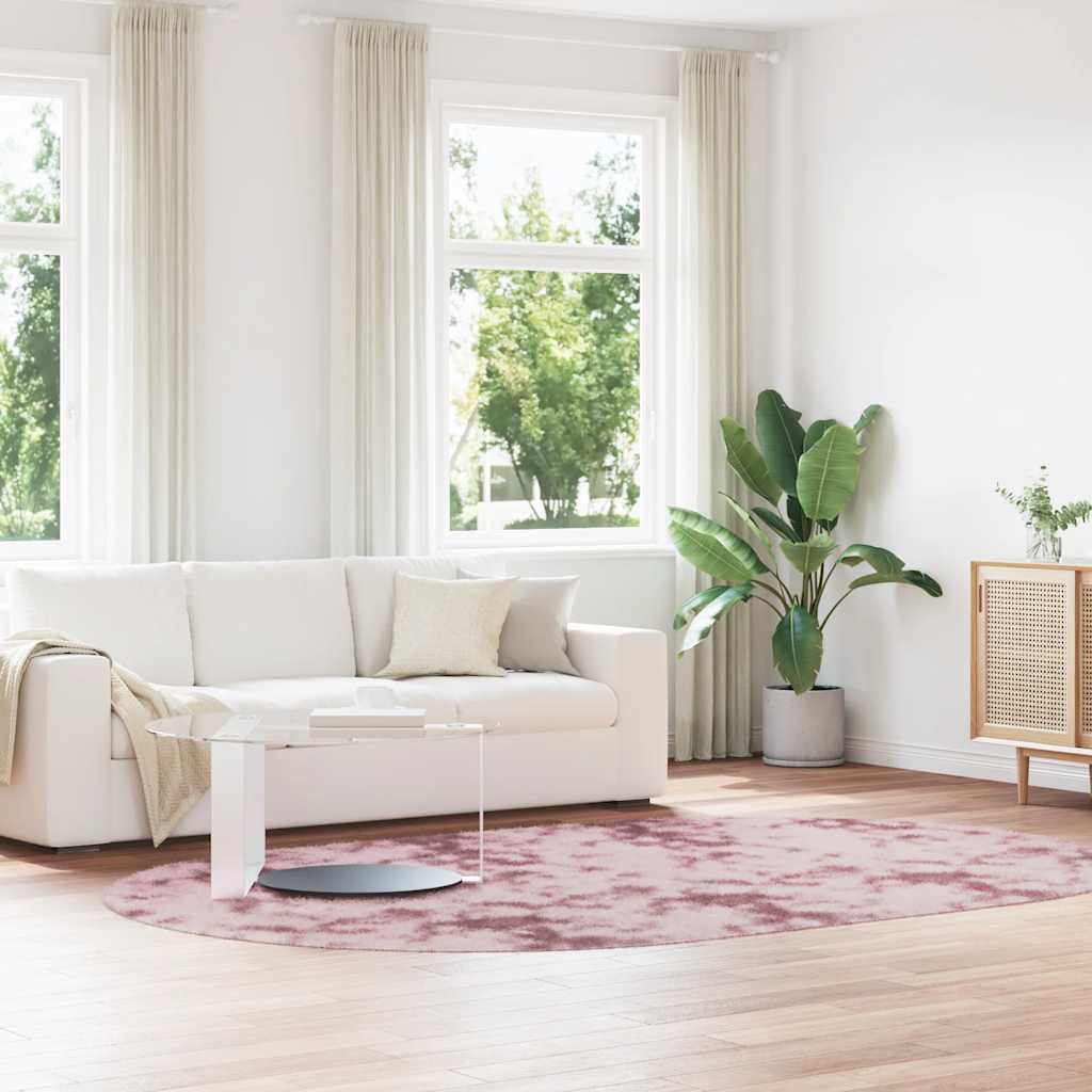 Vidaxx tapis à poils longs navarra 300x200 cm polyester rose poudré