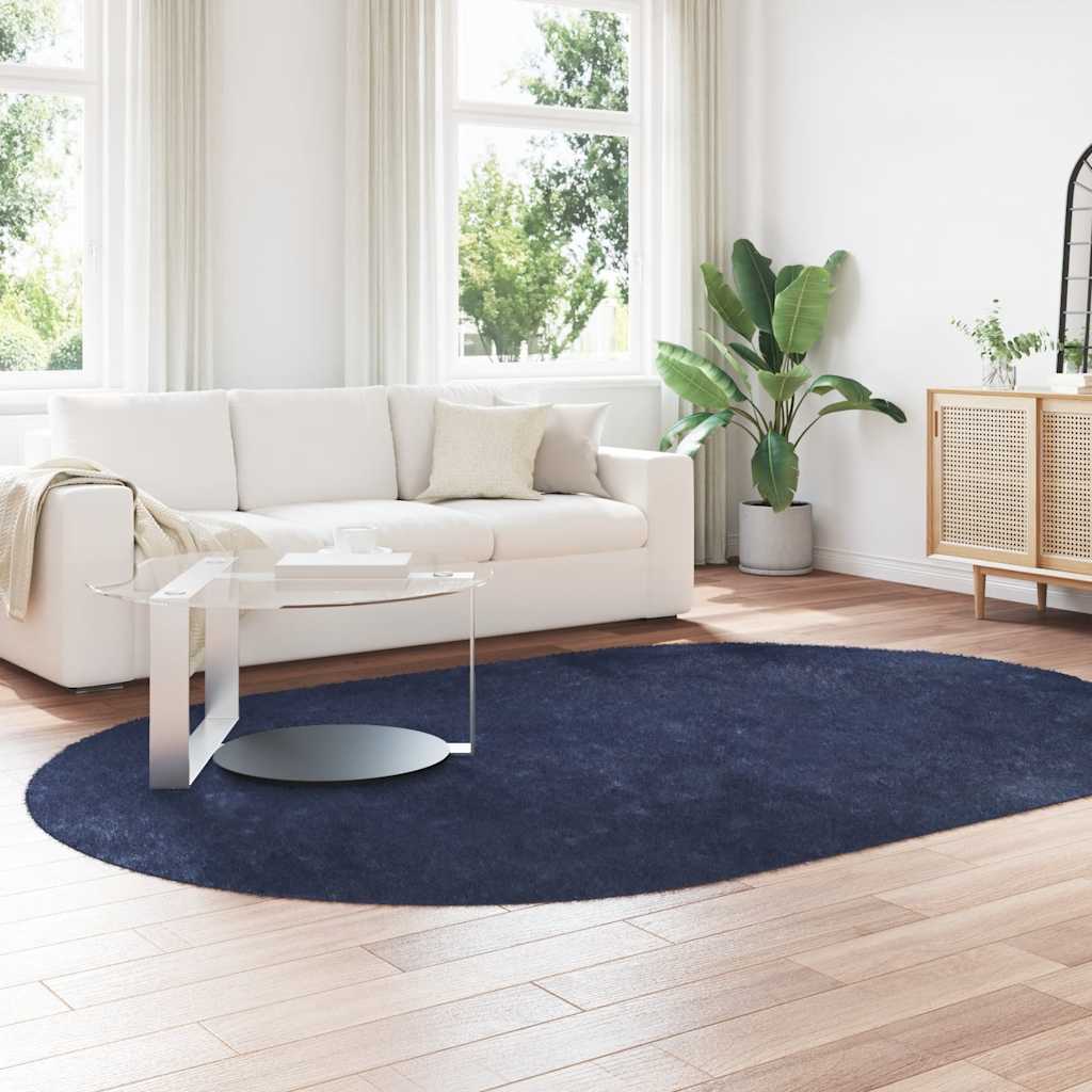 Vidaxx tapis à poils longs navarra 300x200 cm polyester bleu marine