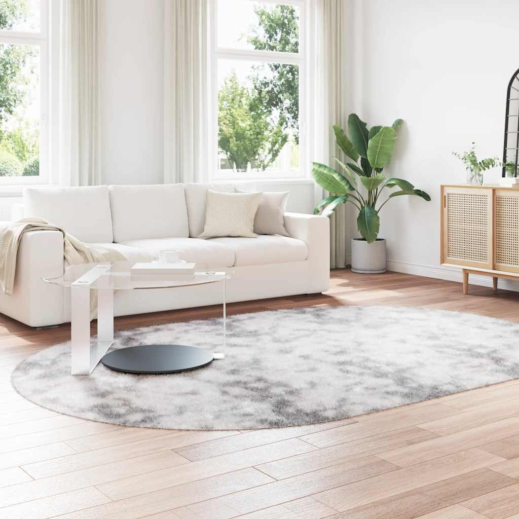Vidaxx tapis à poils longs navarra 300x200 cm polyester gris argenté