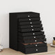 Vidaxxl boîte à bijoux 10 couches avec porte-montres noir 29x20,5x40,5 cm